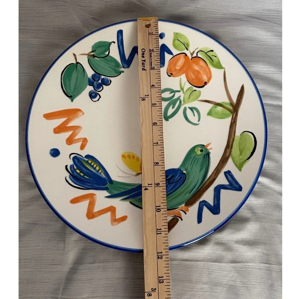 Vintage Mikasa Fashion Plate Spring Song Bird Dinner Plate Fruit 12.25